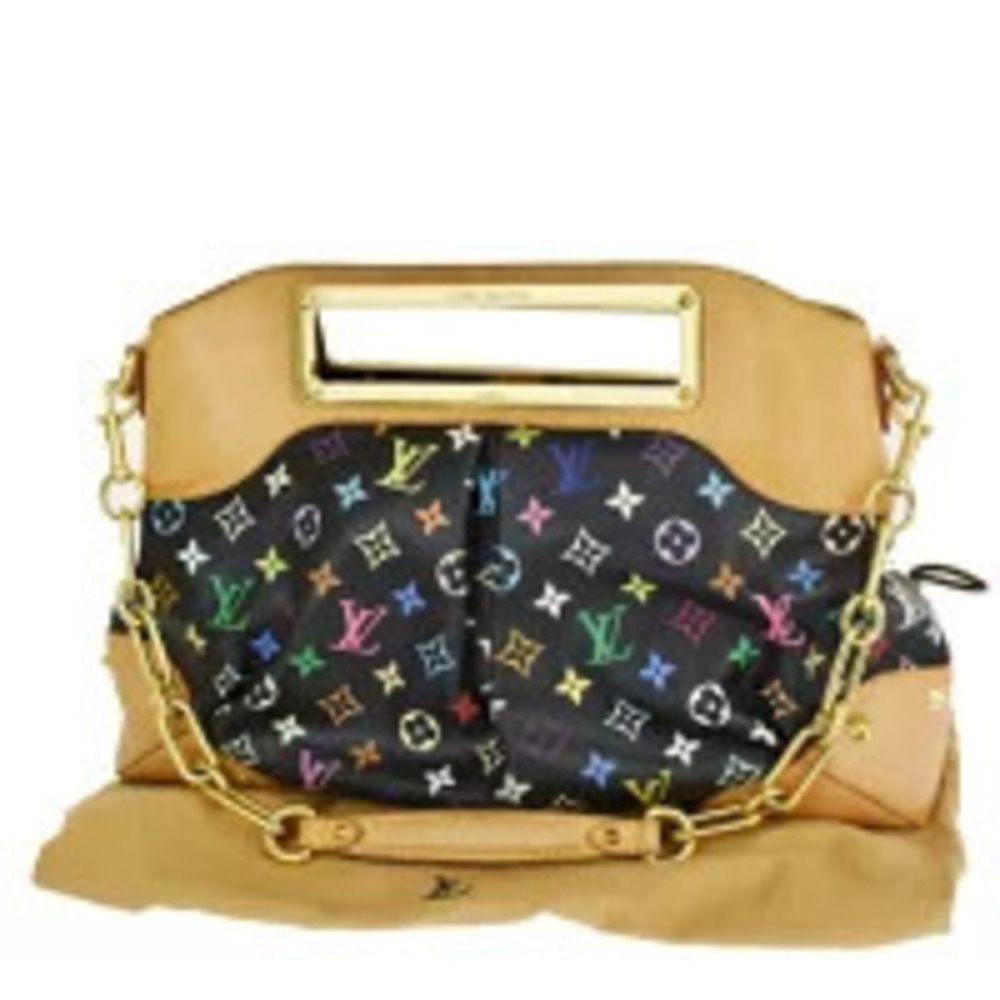 Louis Vuitton Judy Monogram Multicolor Leather 2Way Shoulder Bag Noir Black